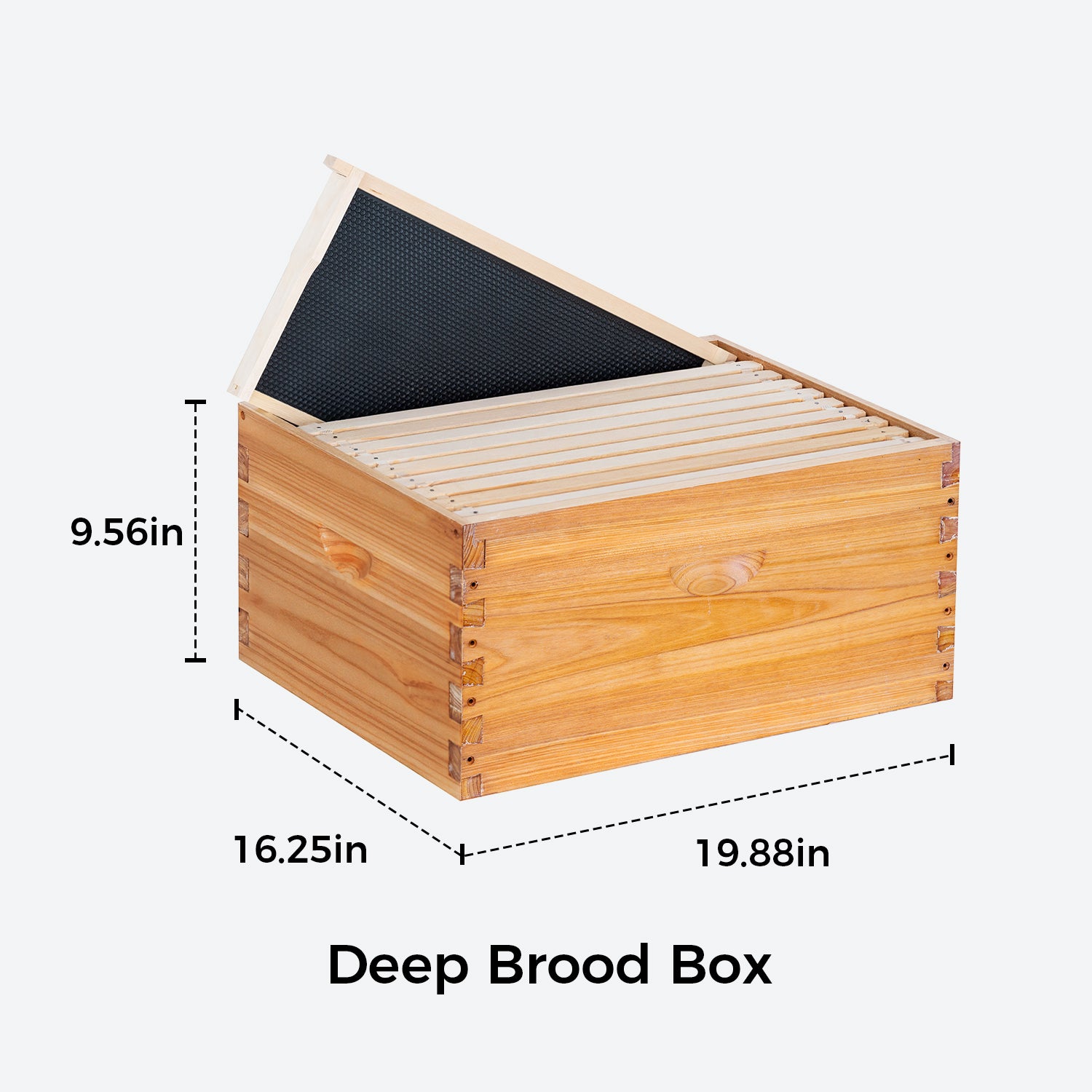 VLoveBee 10-Frame 4-Layer Cedar Wood Bee Hive Kit – Complete Logo-Free Langstroth Beeswax Dipped Unassembled Hive Includes 2 Deep Boxes and 2 Medium Supers with 40 Plastic Foundation & Wooden Frames